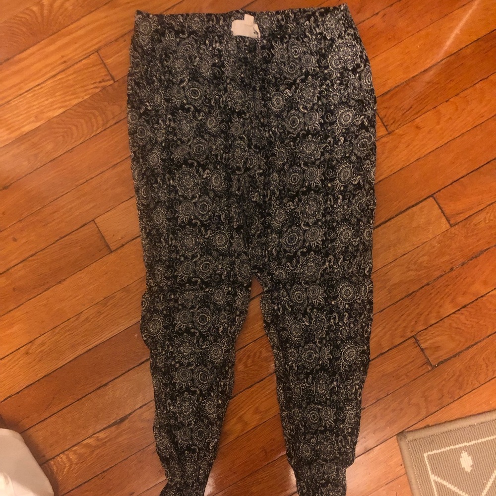 Patterned cotton pants